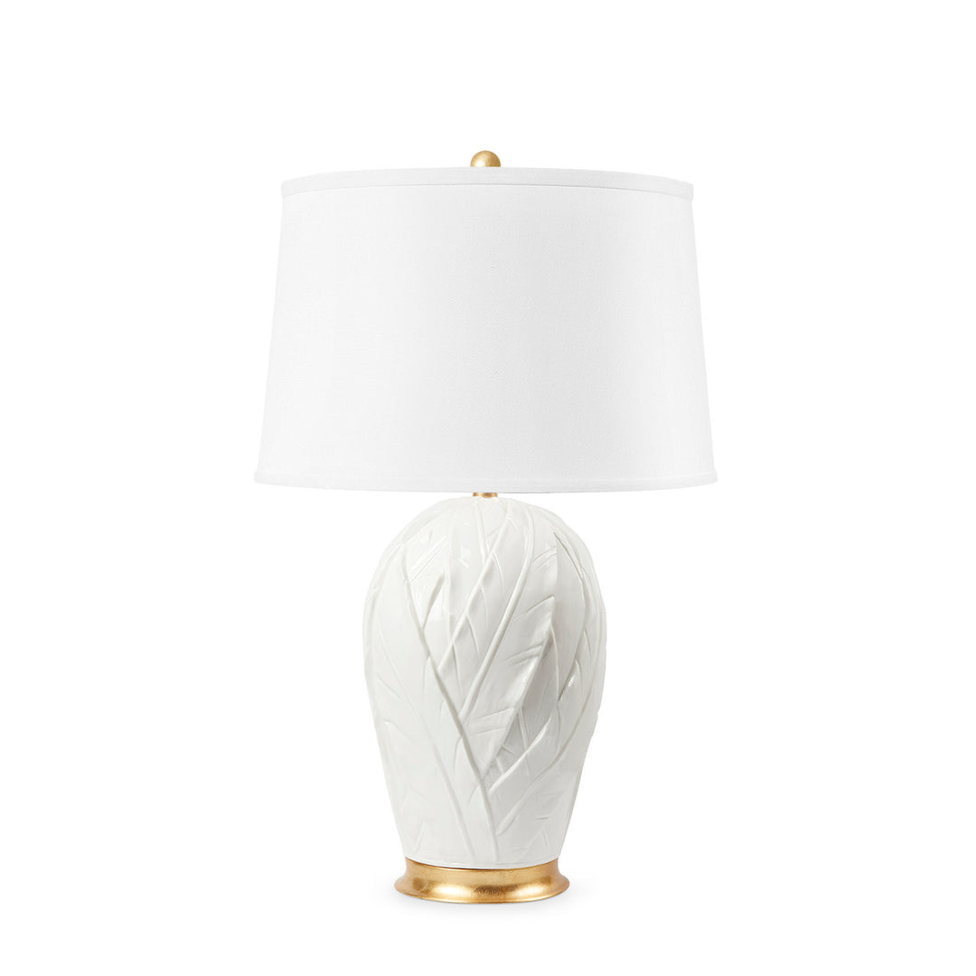 Tobacco Leaf Lamp with 17 Inch Shade