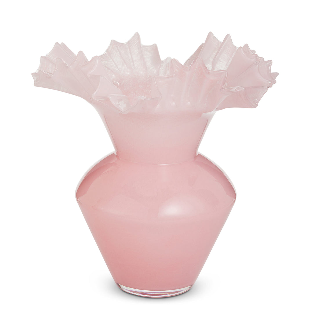 Glass Ruffle Vase