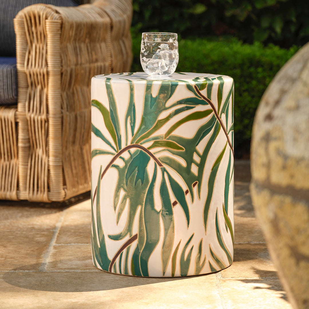 Dorothy Stool-Tropical Palm