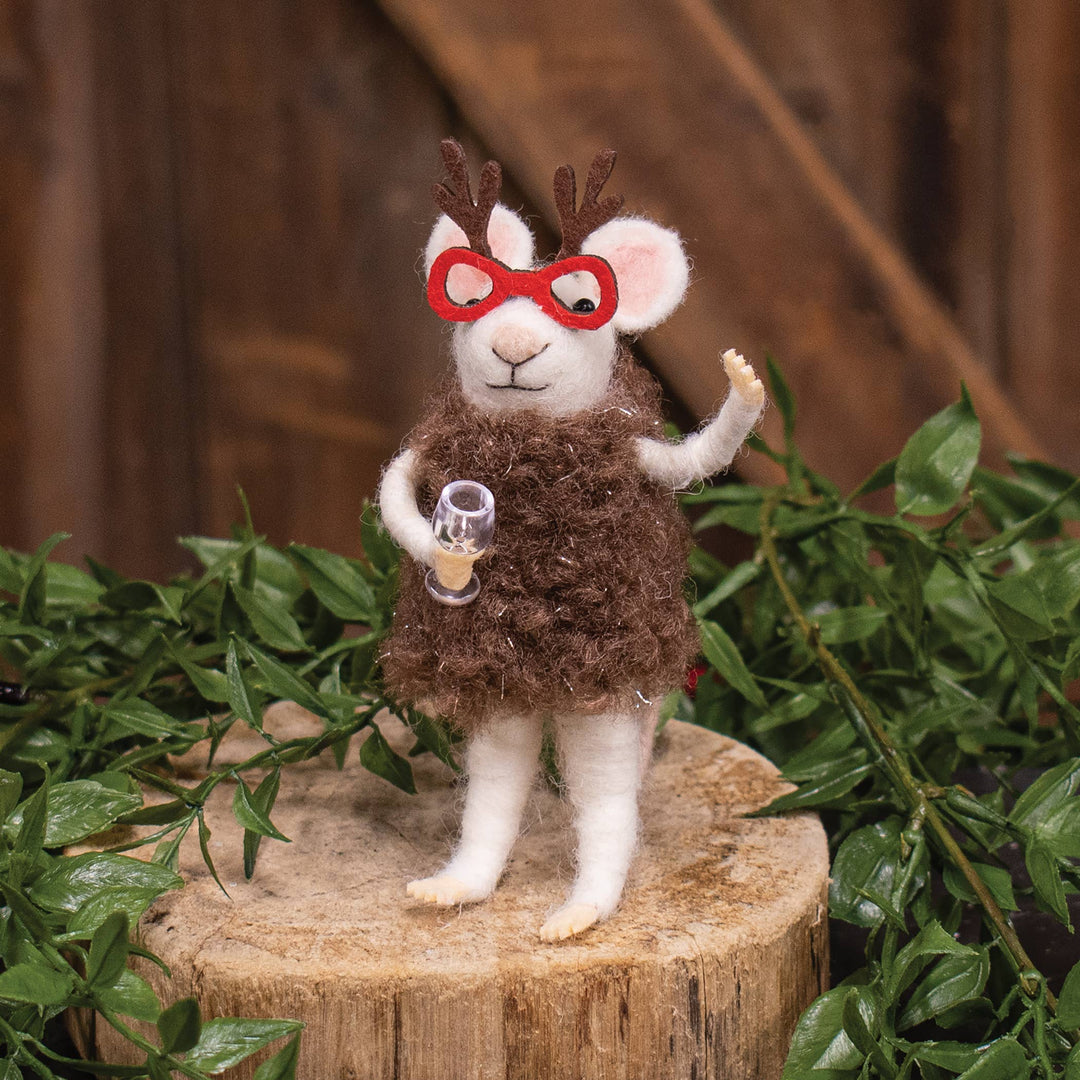 Reindeer Glasses Mouse Ornament