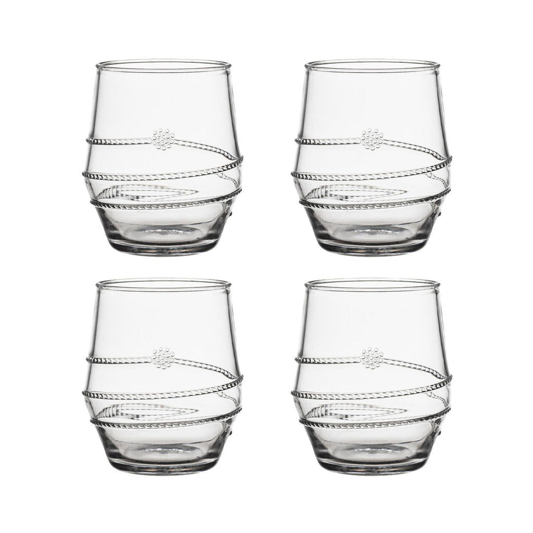 Amalia Clear Acrylic Small Tumbler-Set of 4