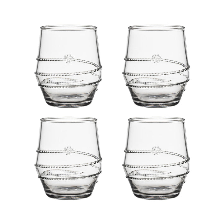 Amalia Clear Acrylic Small Tumbler-Set of 4