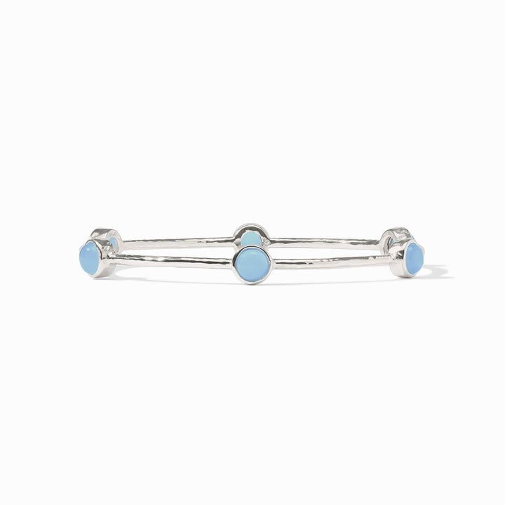 Milano Luxe Bangle - Silver Medium Blue