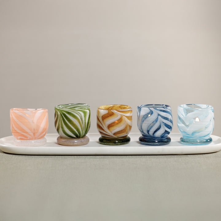 Venezia Colored Tealight/Votive Holder-Sunset Kiss