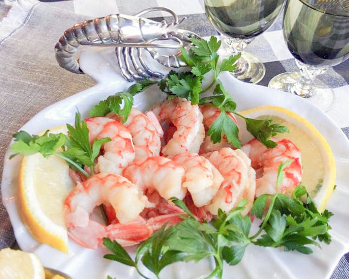 Shrimp Porcelain Shell Plate
