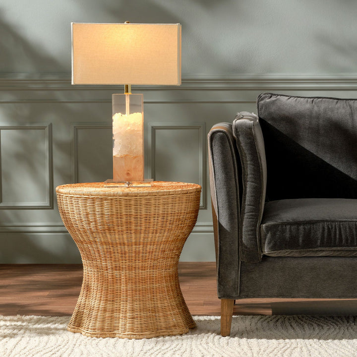 Nevis Side Table-Rattan