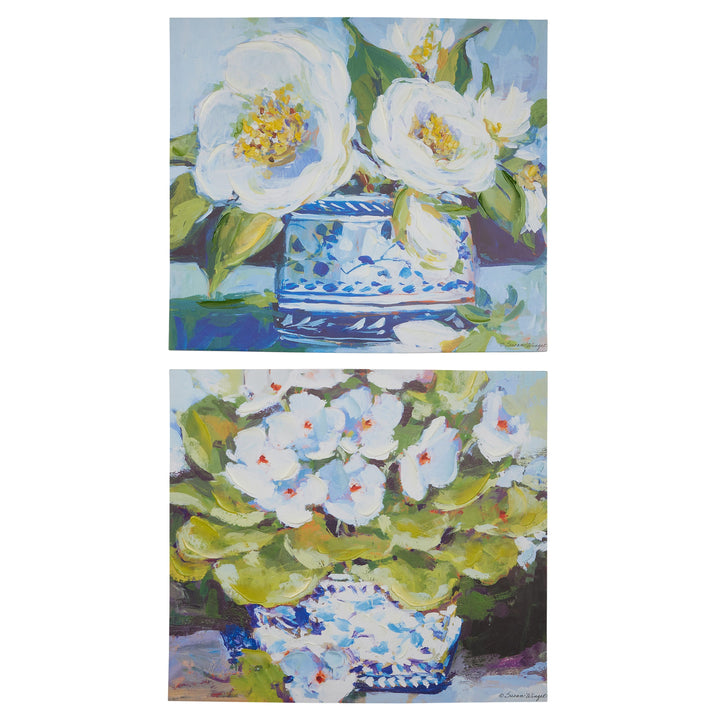 White Floral in Chinoiserie Wall Art