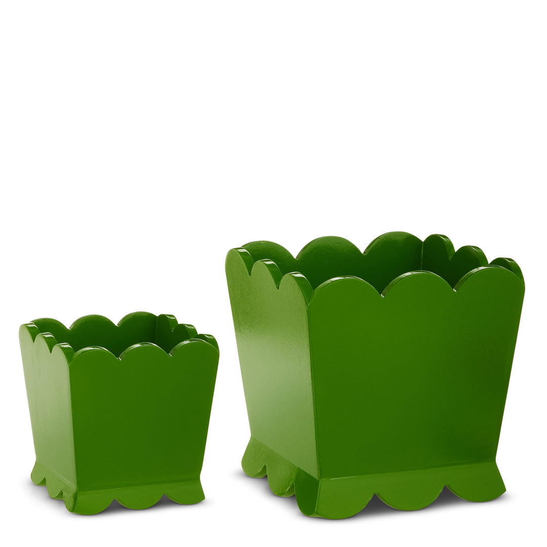 Square Scalloped Planter