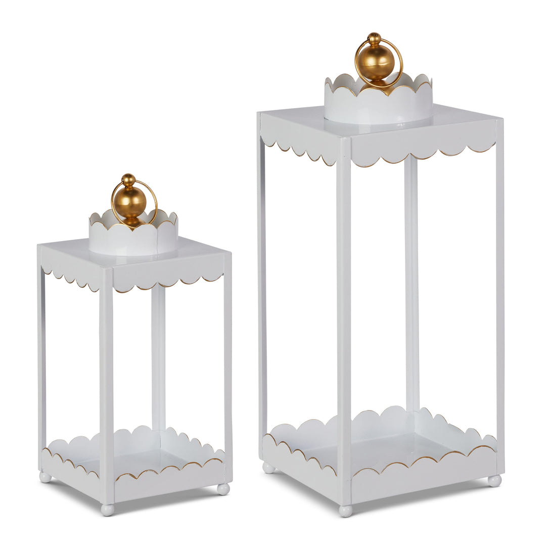 White Scalloped Lantern