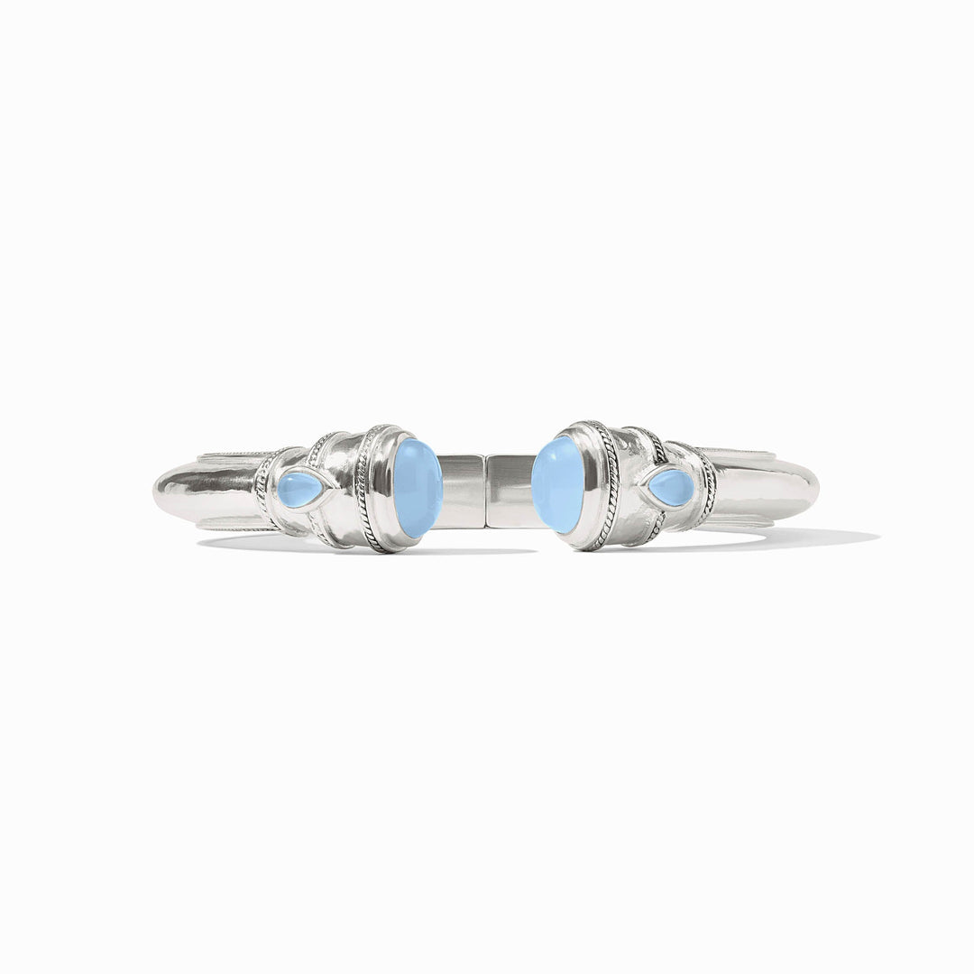 Cannes Demi Cuff Silver Chalcedony Blue