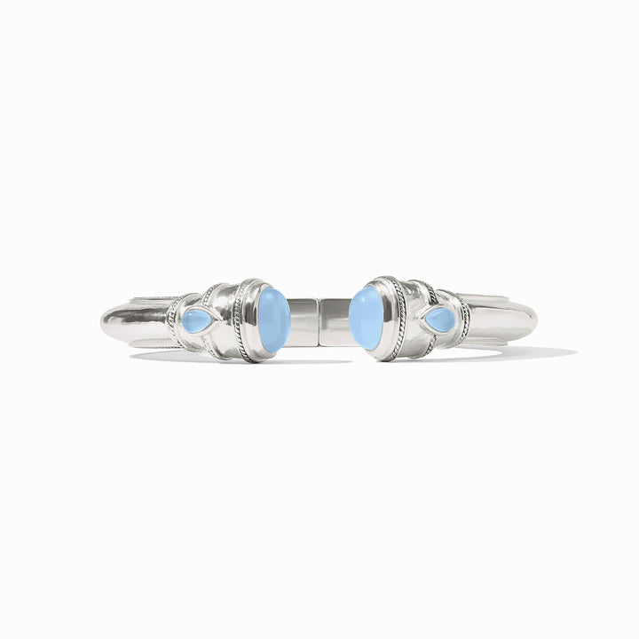Cannes Demi Cuff Silver Chalcedony Blue