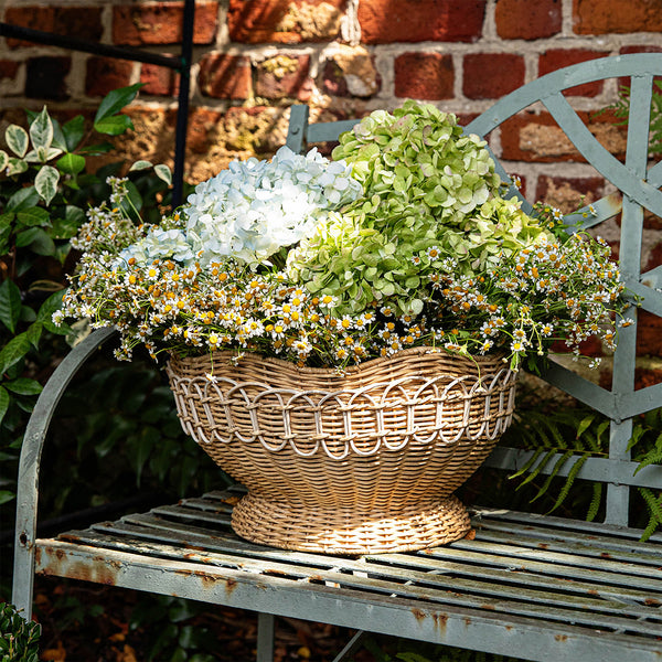 Provence Rattan 15" Bowl - Whitewash