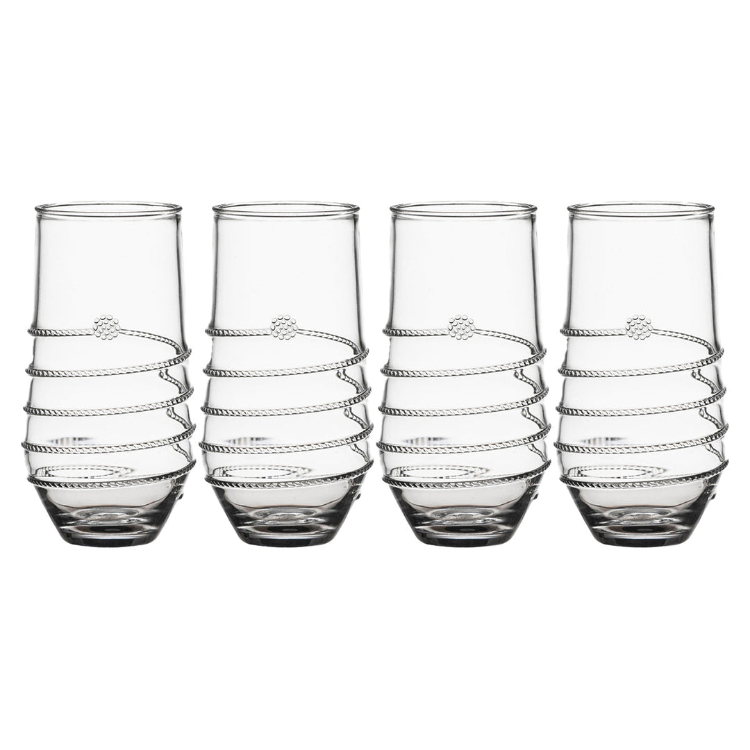 Amalia Clear Acrylic Large Tumbler-Set of 4