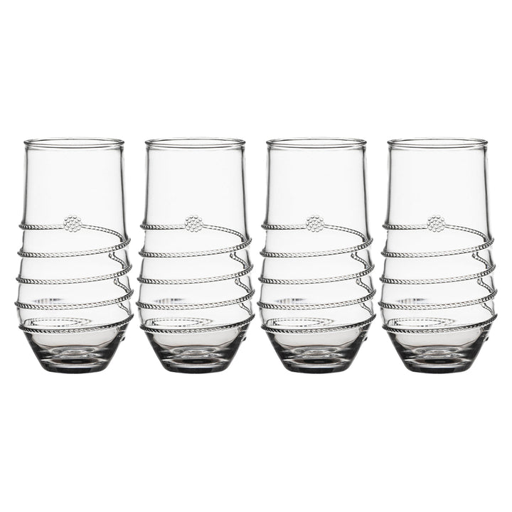 Amalia Clear Acrylic Large Tumbler-Set of 4