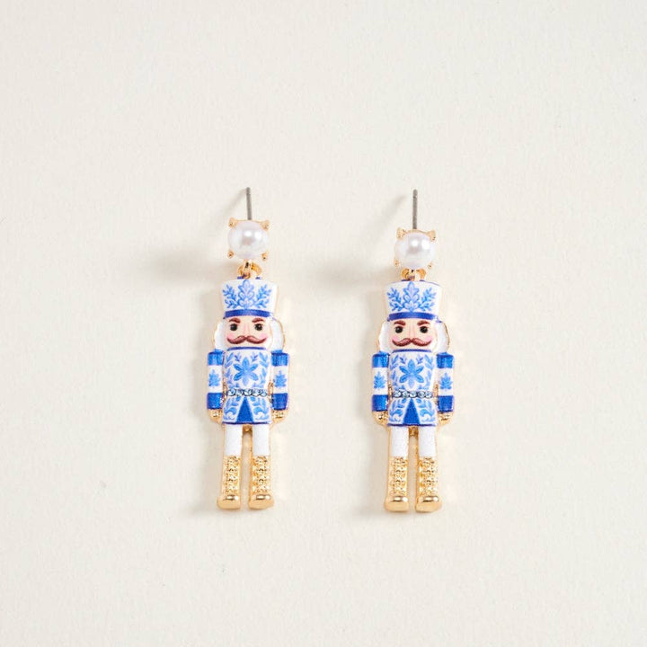 Blue Nutcracker Earrings