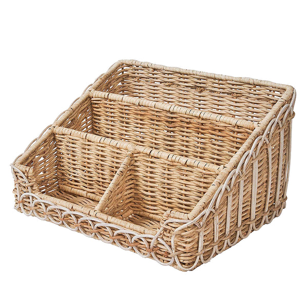 Provence Rattan Stationary Holder - Whitewash
