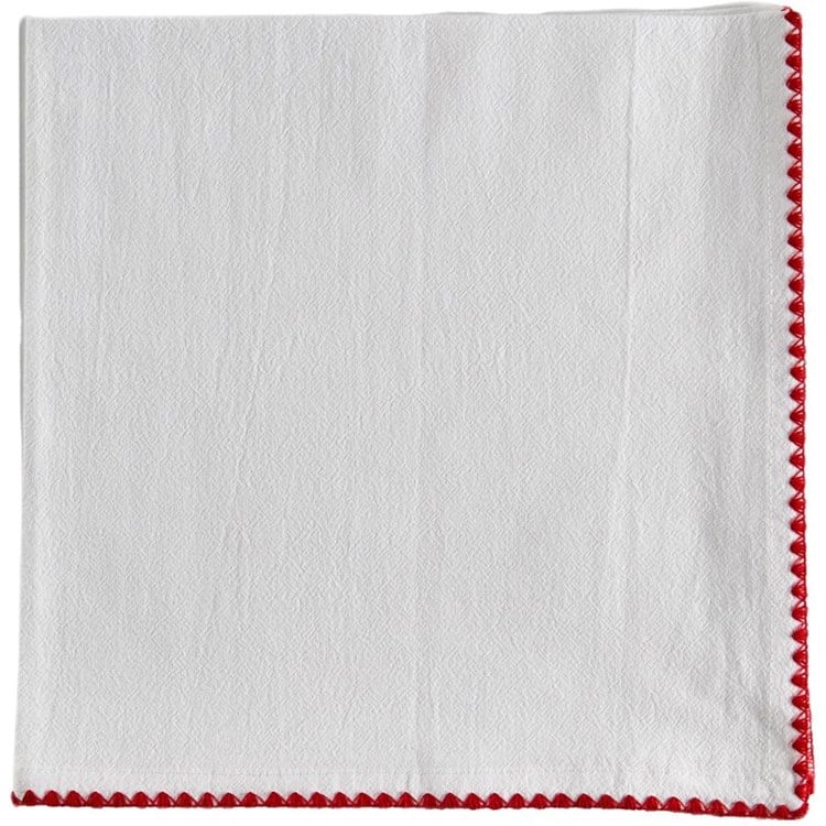 Embroidered Edge Napkin Set of 4