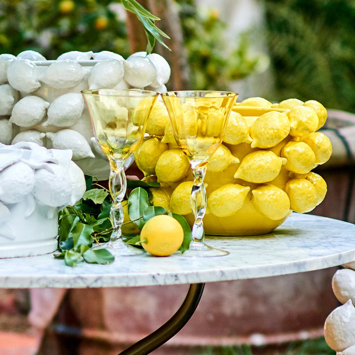 Ceramic Lemon Planter White