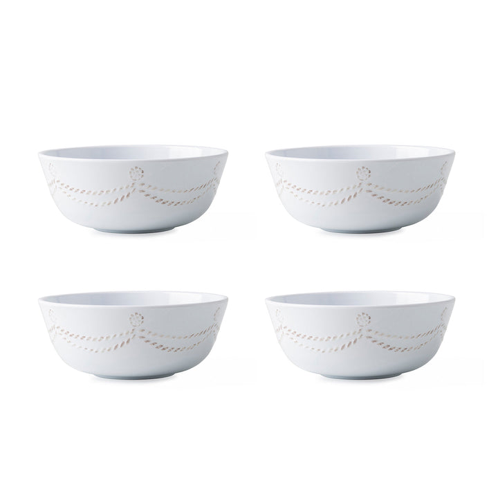 Berry &amp; Thread Melamine Cereal/Ice Cream Bowl-Whitewash-Set of 4