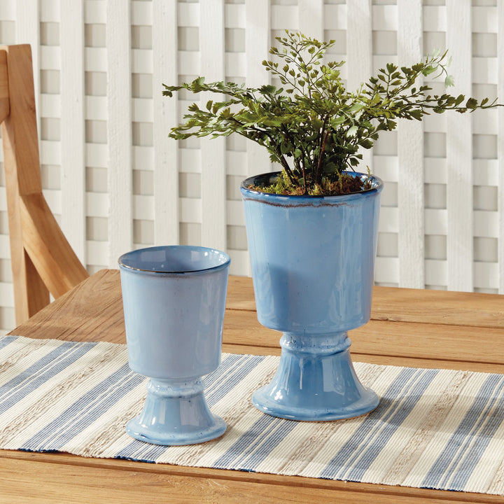 Kelcy Footed Cachepot Blue Large