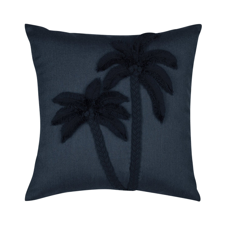 Palm Tree Pillow - Indigo