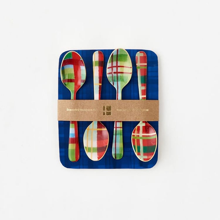 Plaid Spoons-Set of 4