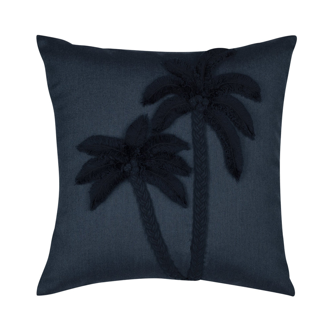 Palm Tree Pillow - Indigo