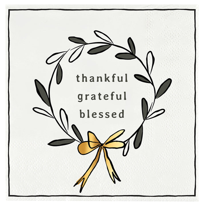Ceramic Napkin Tray + Napkins-Thankful