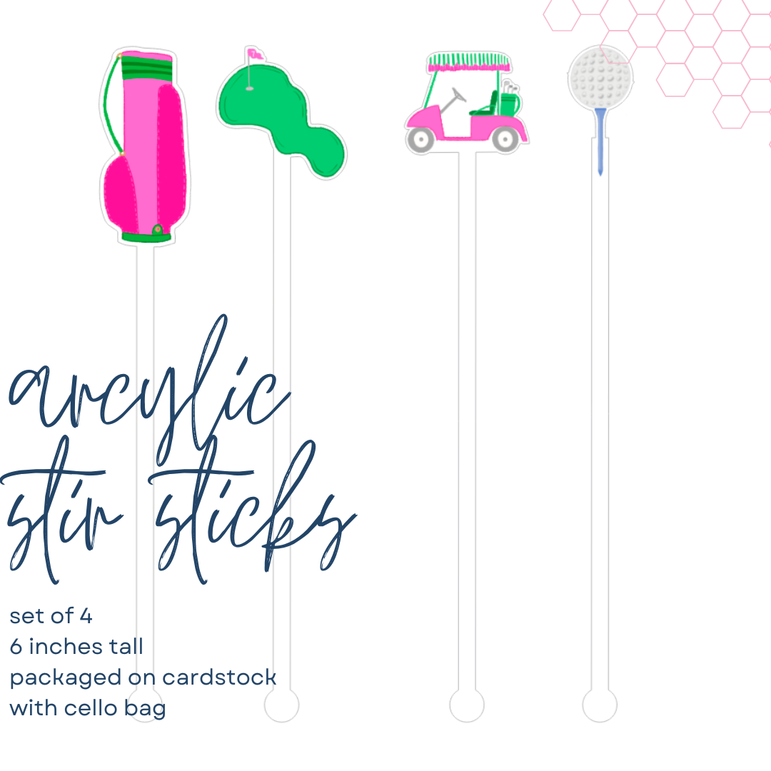 Golf Cart Preppy Stir Sticks