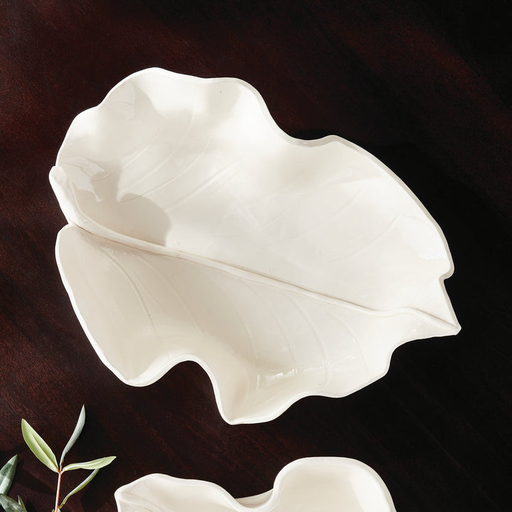 Moricento Leaf Sculpture White Small