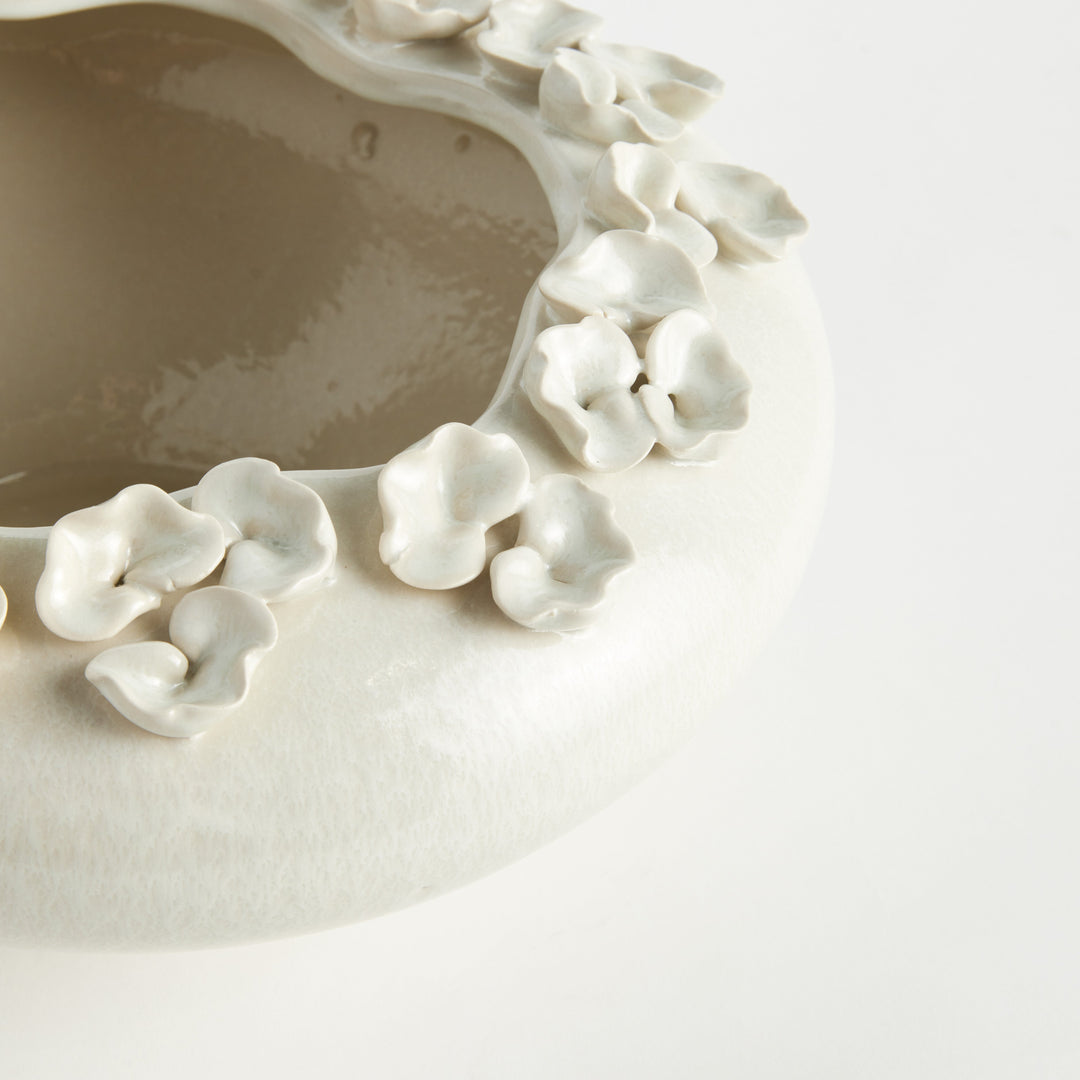 White Petite Fleur Decorative Bowl