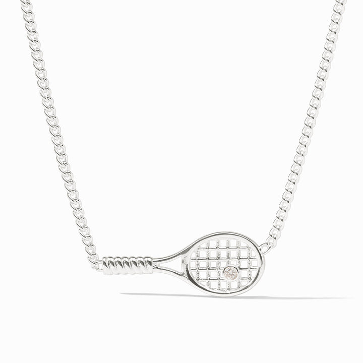 Tennis Racquet Delicate Necklace - Silver