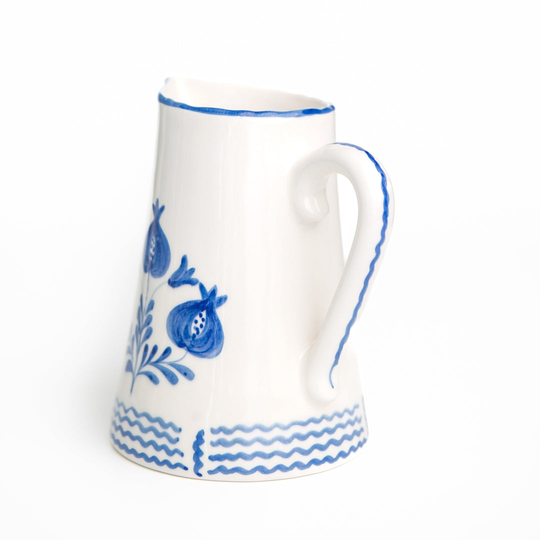 Pomegranate Trio Sketch Pitcher Cobalt Blue