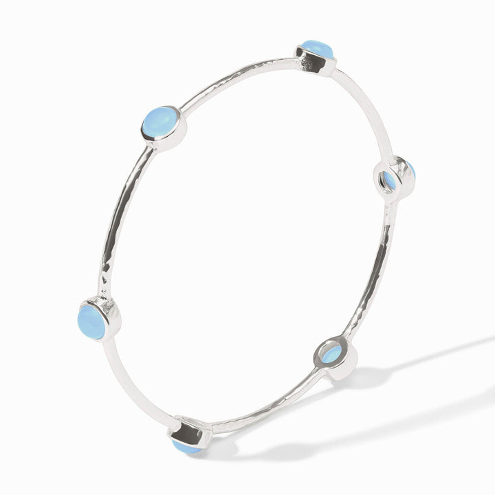 Milano Luxe Bangle - Silver Medium Blue
