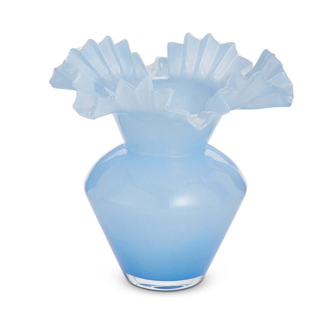 Glass Ruffle Vase