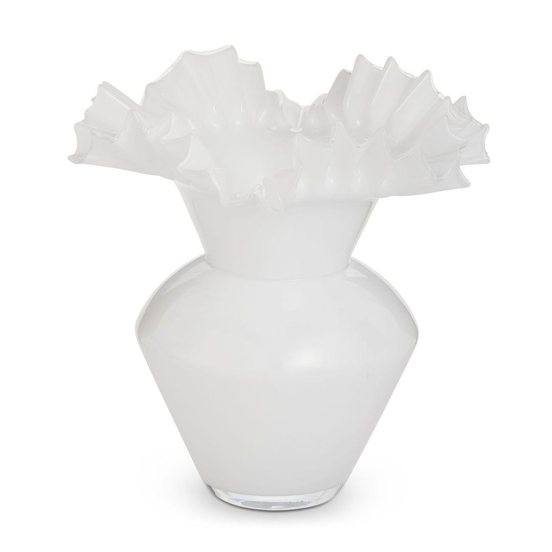 Glass Ruffle Vase