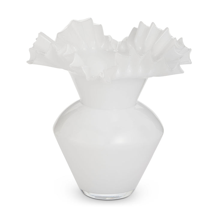 Glass Ruffle Vase