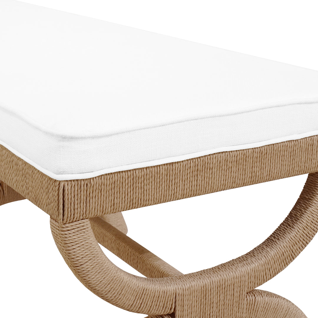Rope Wrapped Leg Bench