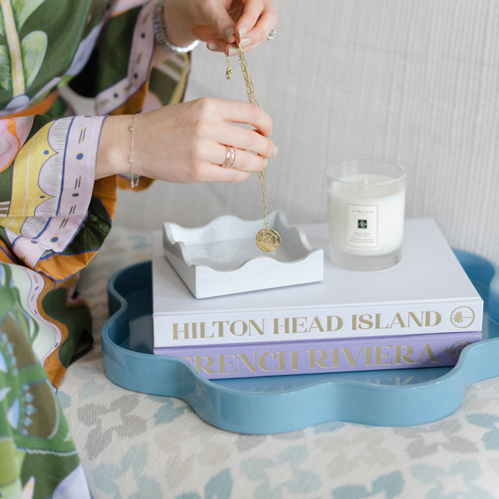 Scalloped Trinket Tray- Cloud