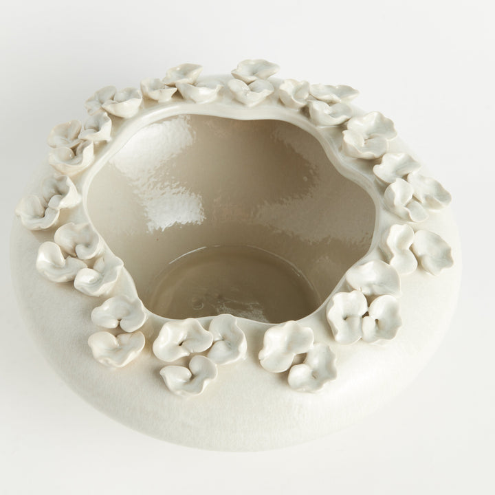 White Petite Fleur Decorative Bowl