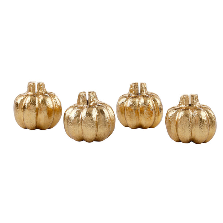 Gold Pumpkin Place Card Holders-Set of 4