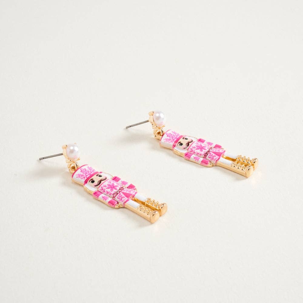Pink Nutcracker Earrings