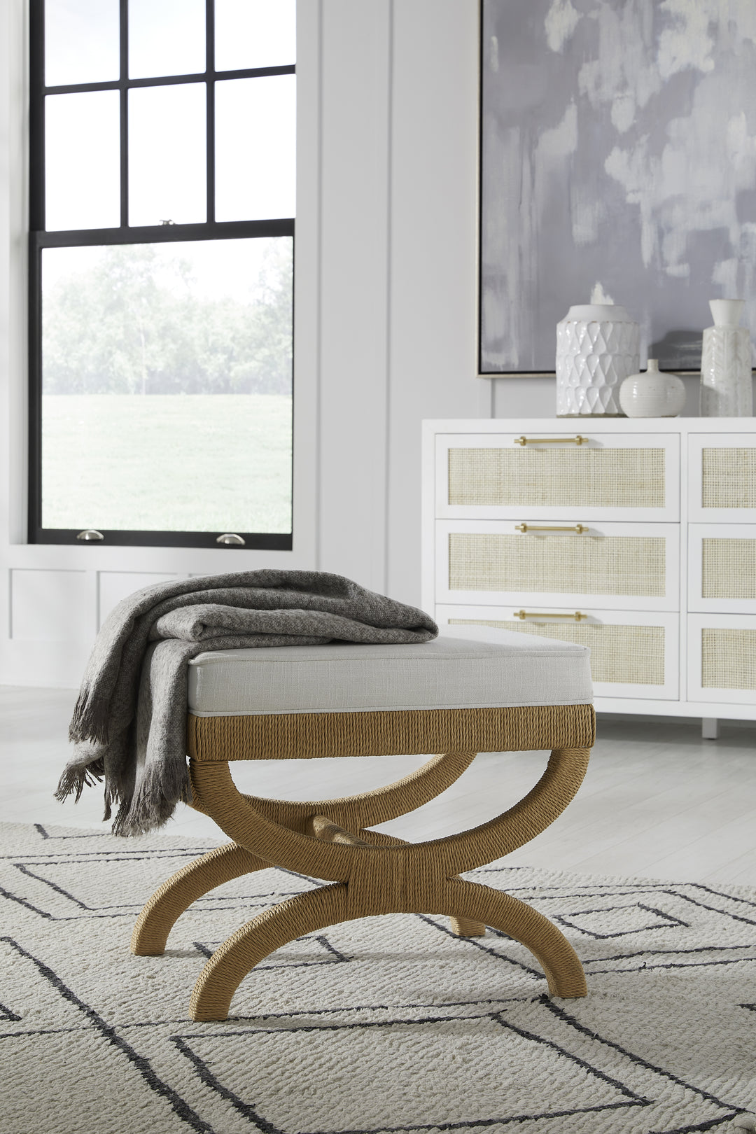 Rope Wrapped Ottoman