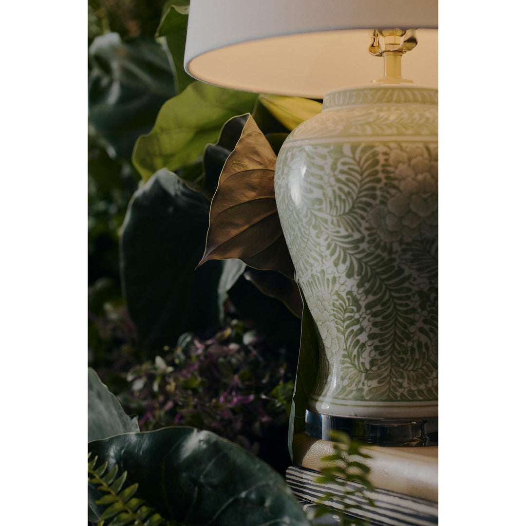 Faye Ceramic Table Lamp Green
