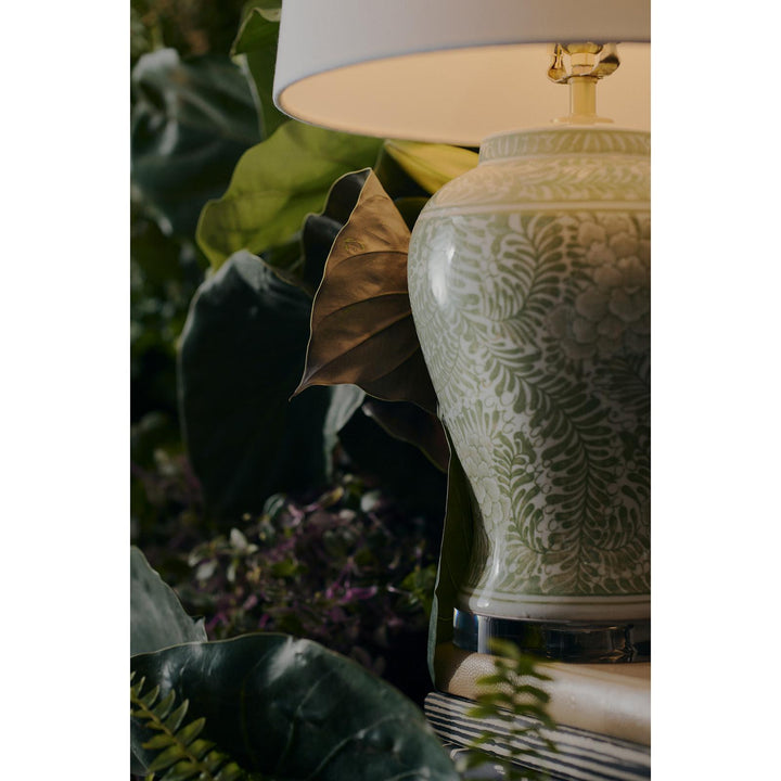 Faye Ceramic Table Lamp Green