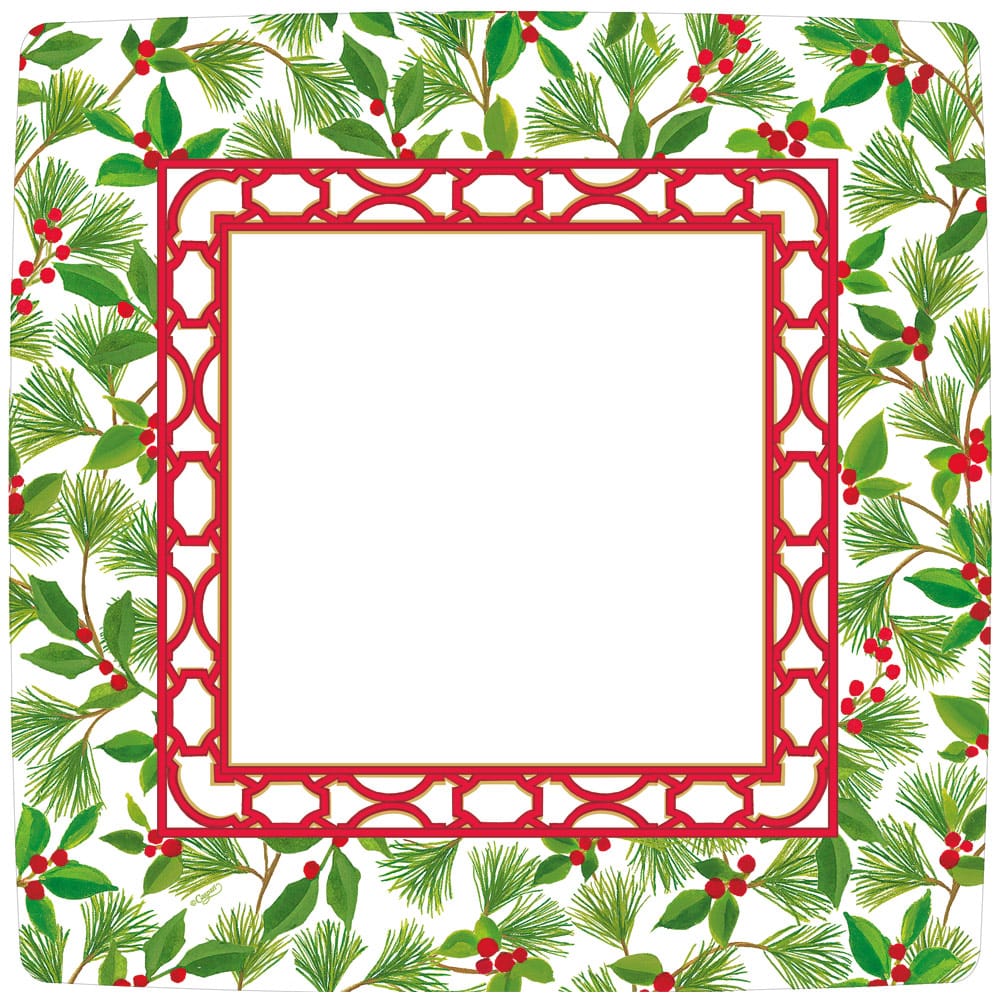 Knots and Greenery Dinner Plate Square