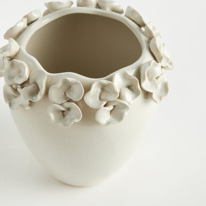 White Petite Fleur Tall Vase