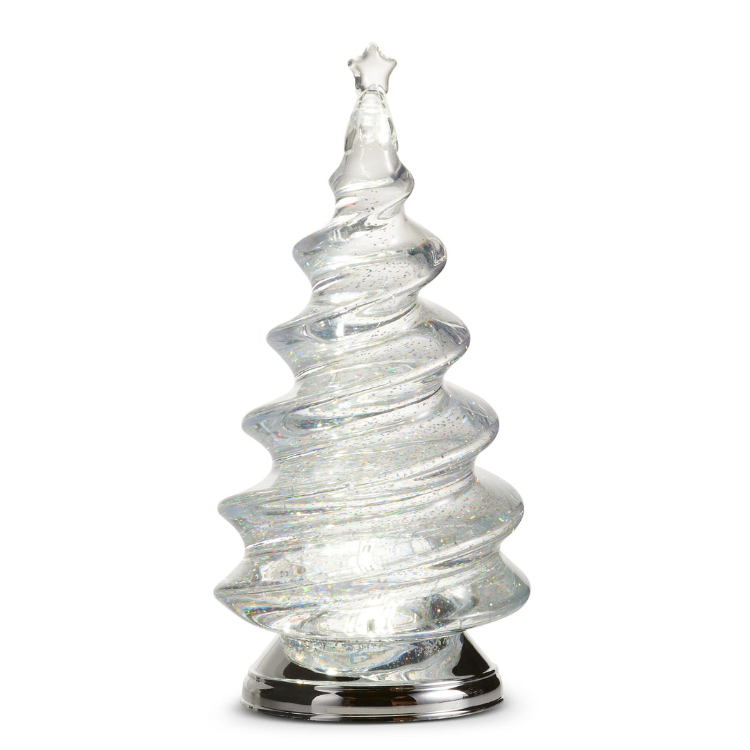 Lighted Spiral Swirling Glitter Tree