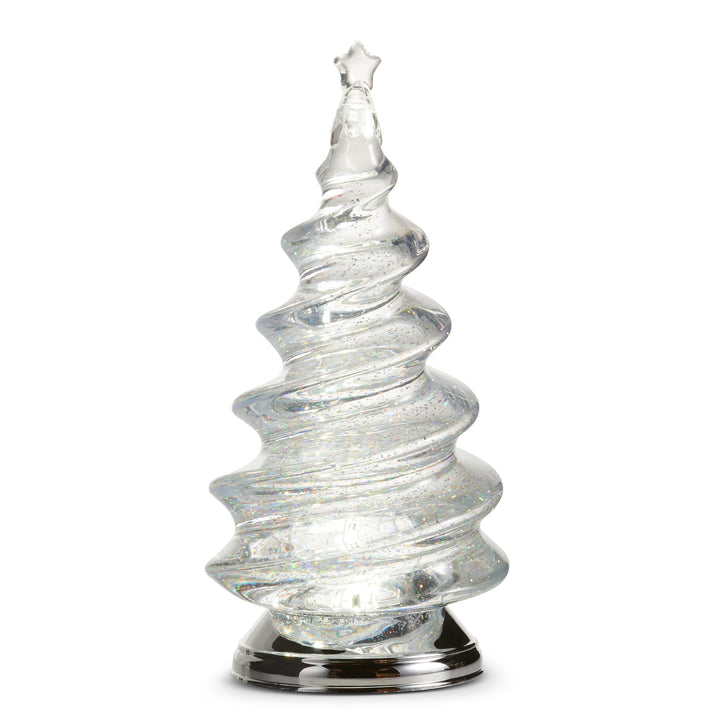 Lighted Spiral Swirling Glitter Tree