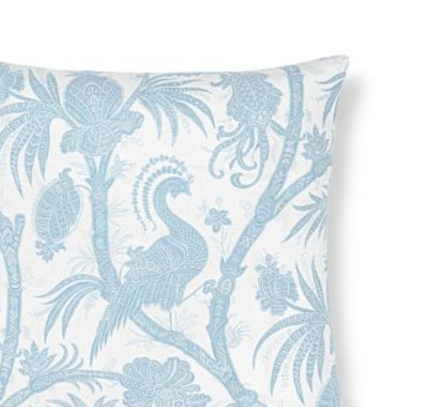 Balinese Peacock Pillow-Sky